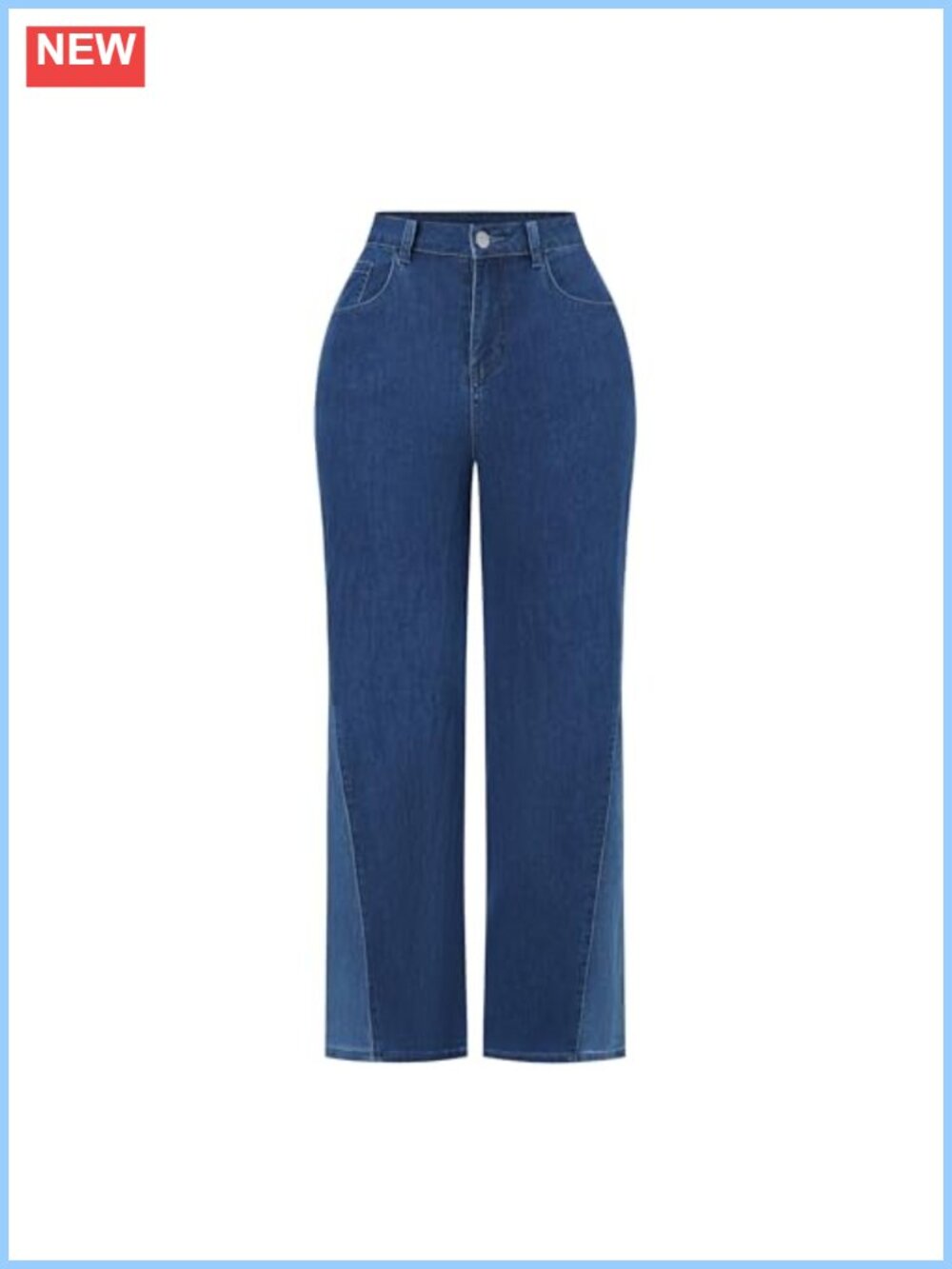 Womens High Waisted Wide Leg Jeans Stretchy Distressed Denim Pants